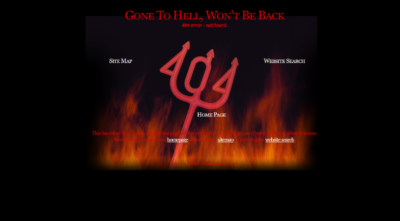 404错误页 恐怖地狱恶魔叉 HTML模板源码 封面