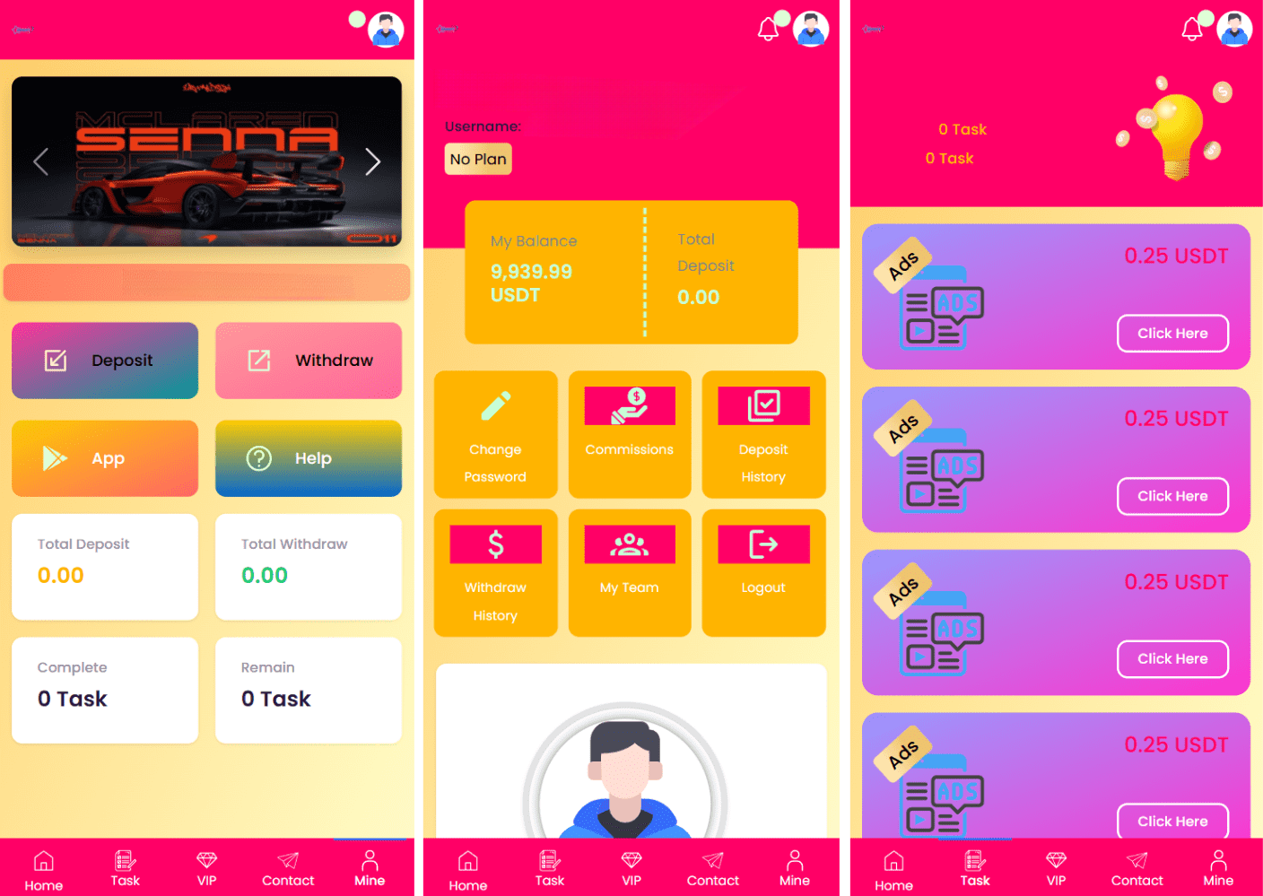 SENNA 海外广告奖励投资理财 系统源码 封面