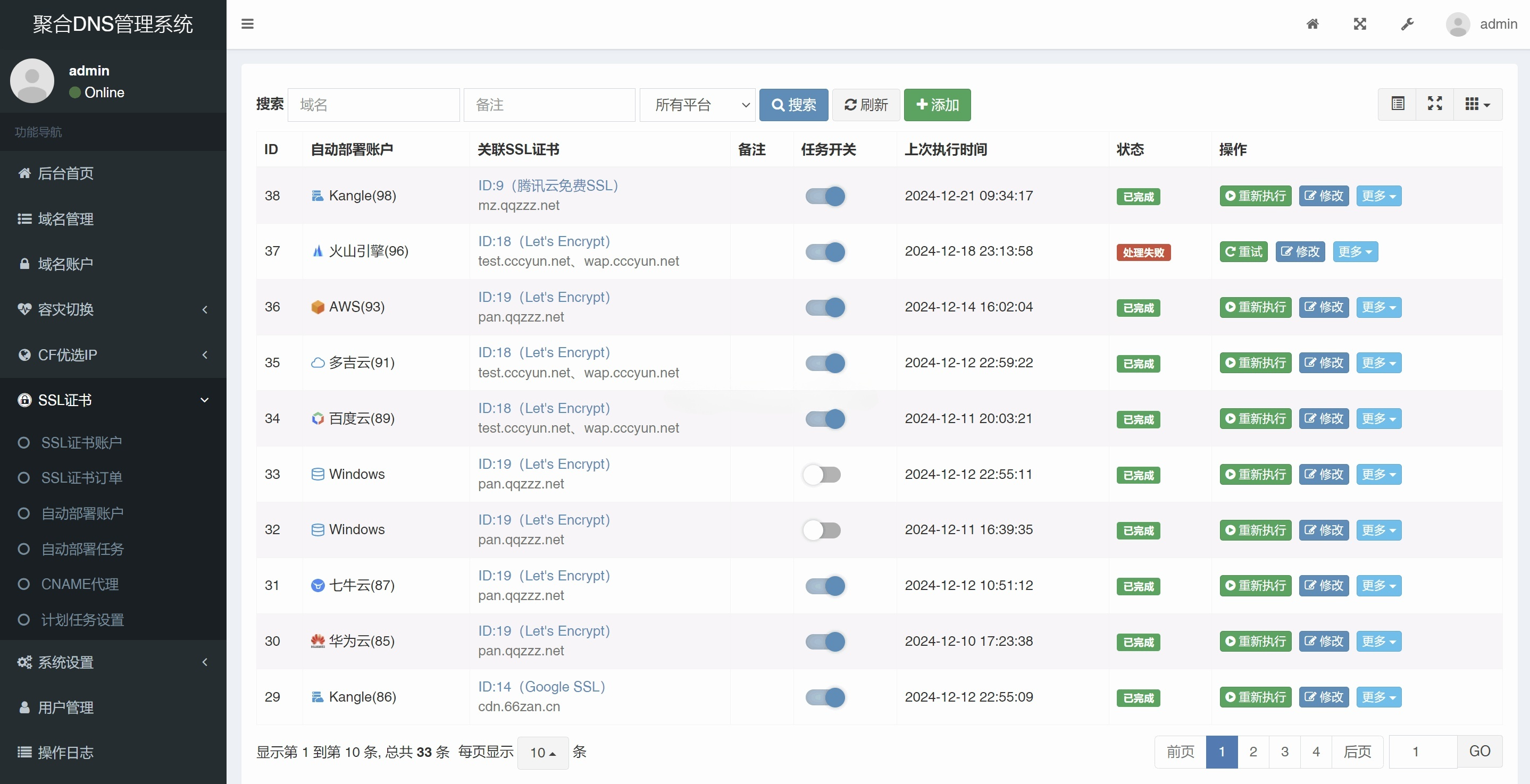 彩虹聚合DNS管理系统V2.0.1源码 图片