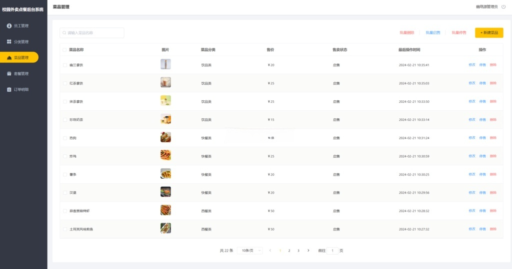 校园外卖点餐系统Java源码 图片