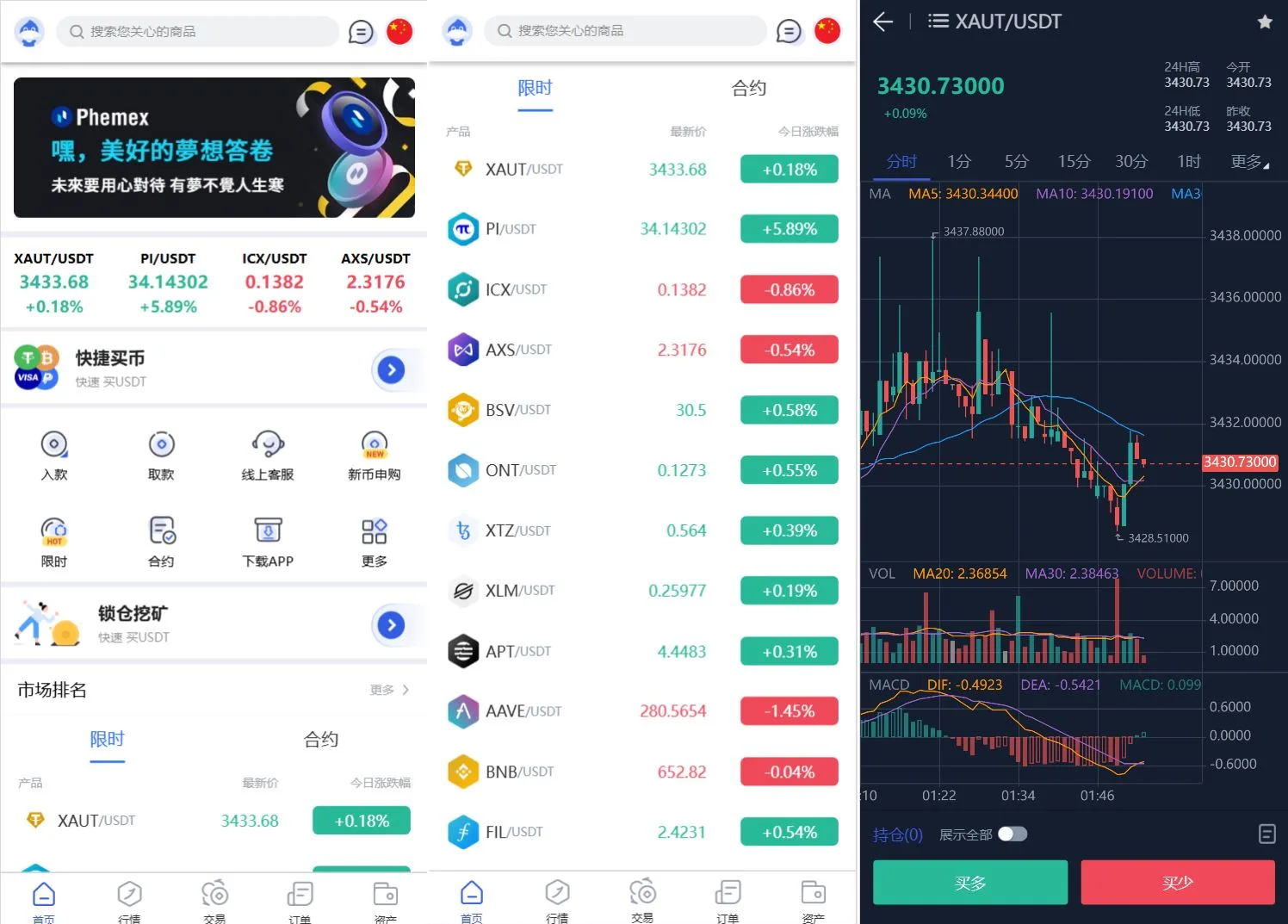 Phemex多语言交易所 PHP系统源码 封面