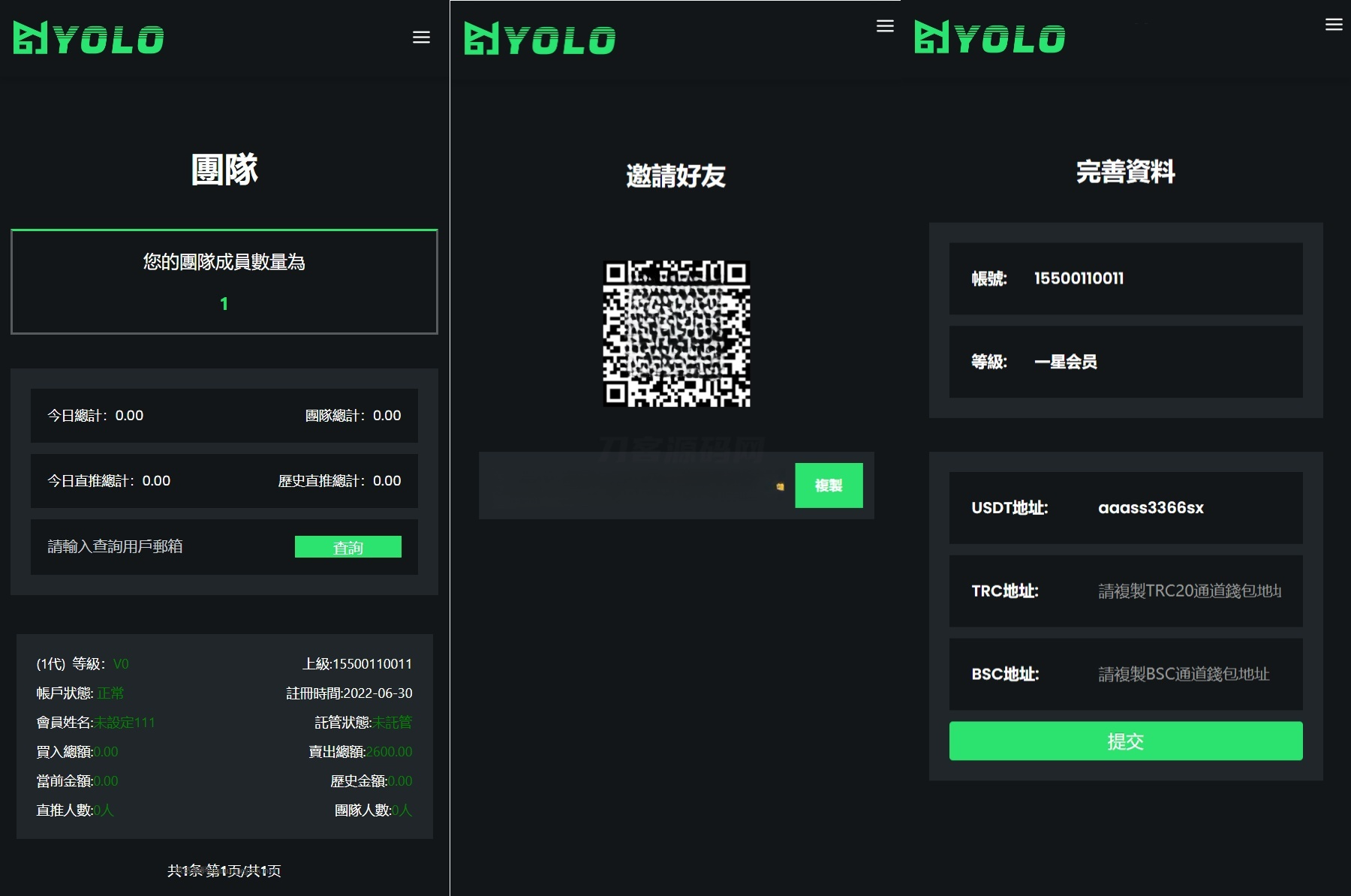 多语言USDT交易理财系统源码 图片