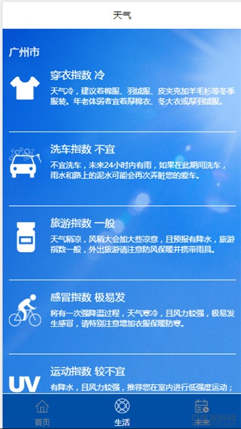 PHP天气预报微信小程序源码 调用API接口版 图片