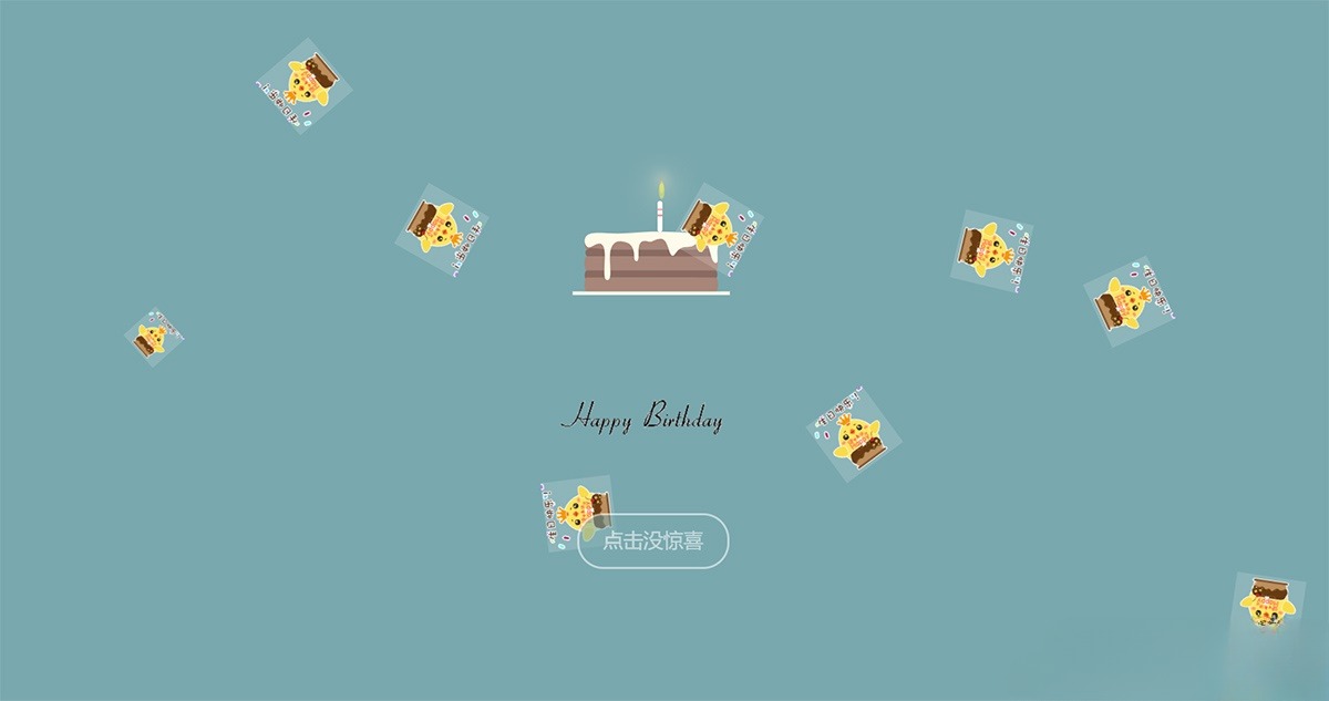 蓝色生日祝福HTML源码 图片 蓝色生日祝福HTML源码 图片