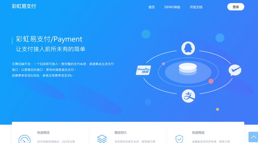 彩虹易支付源码 聚合支付系统 PHP开发 图片