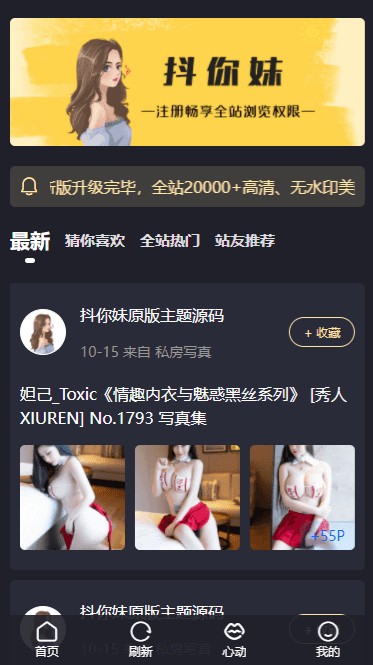抖你妹WordPress主题源码 仿抖音图片模式SEO优化 图片 抖你妹WordPress主题源码 仿抖音图片模式SEO优化 图片
