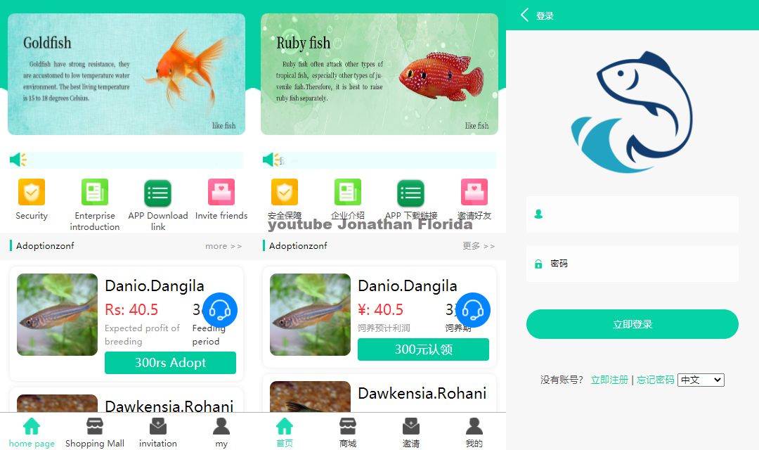 养鱼理财PHP源码 金融投资商城抽奖双语系统 图片
