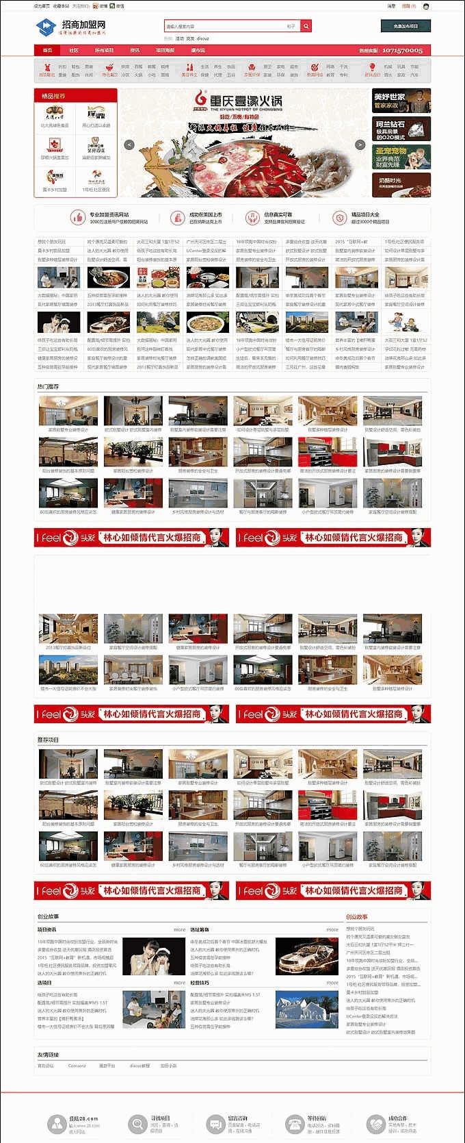 Discuz招商加盟加盟信息门户网站系统模板 图片