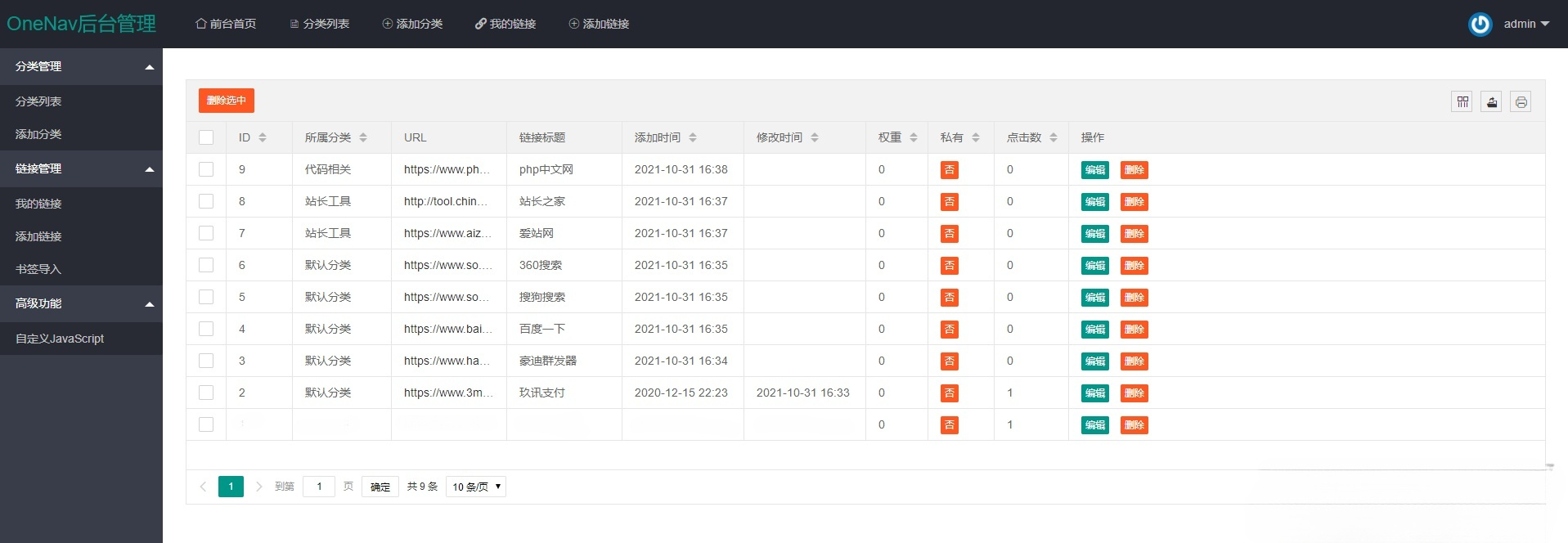 PHP SQLite3 简洁网址导航 书签管理器 网站源码 图片 PHP SQLite3 简洁网址导航 书签管理器 网站源码 图片