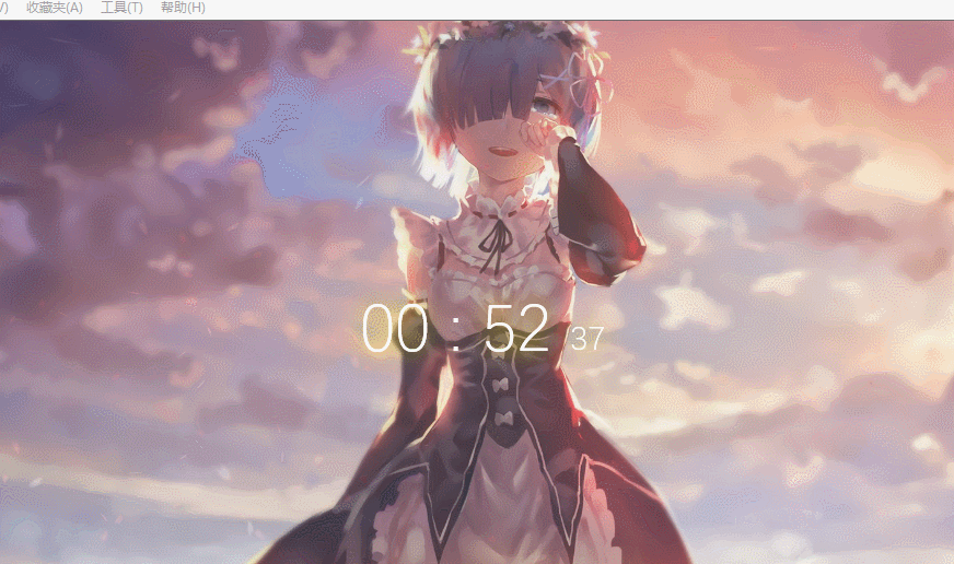 雷姆时间动画特效 HTML+JS网页动态效果 图片