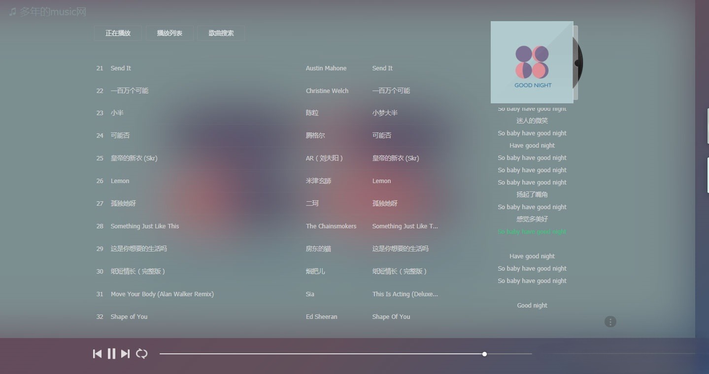 PHP在线音乐分享网站源码 支持上传分享点播 封面