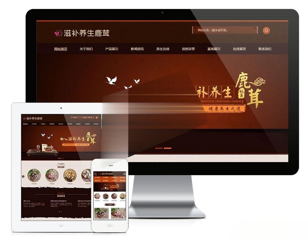 易优CMS保健品养生企业网站源码模板 PC+手机双端自适应 封面