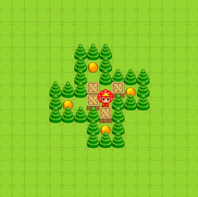 JavaScript HTML 推箱子游戏源码 100关完整版 图片