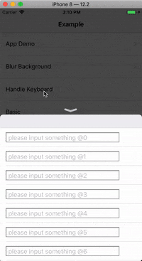 iOS底部弹窗组件 拖拽关闭自定义动画 图片 iOS底部弹窗组件 拖拽关闭自定义动画 图片
