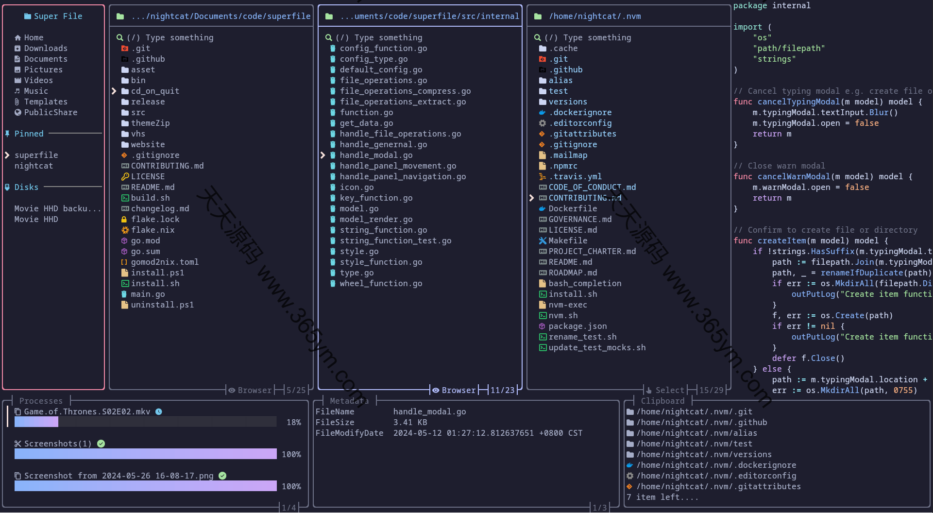终端文件管理工具 高颜值跨平台 图片