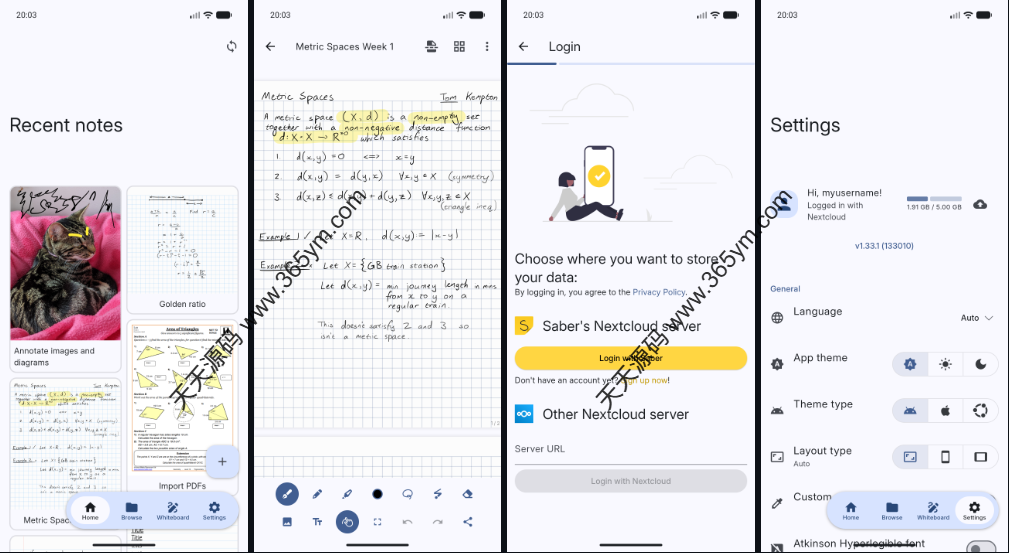 手写笔记应用 跨平台双密码加密 图片
