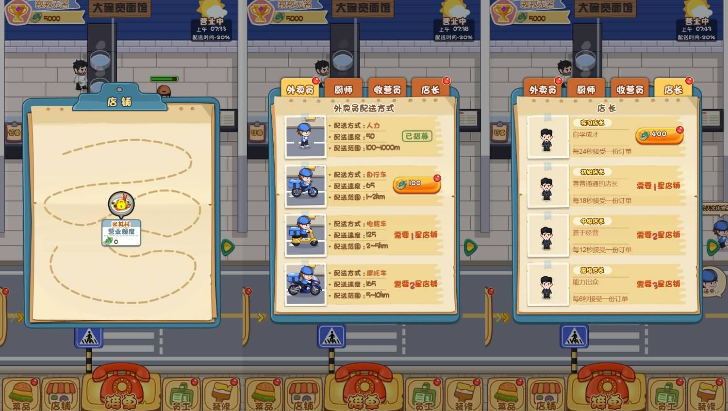 超级外卖大亨H5游戏源码三网运营服务端 图片