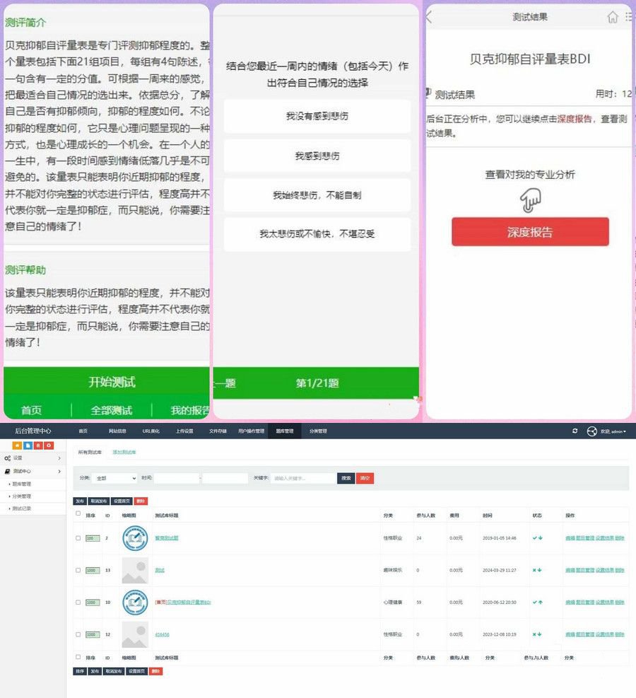 ThinkCMF付费心理测试PHP源码H5微信支付 封面